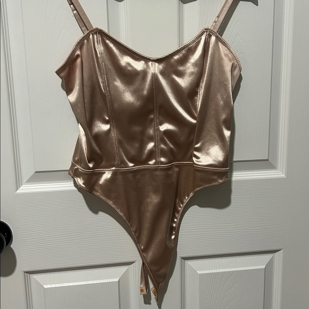 Forever 21 Shimmering Beige Bodysuit